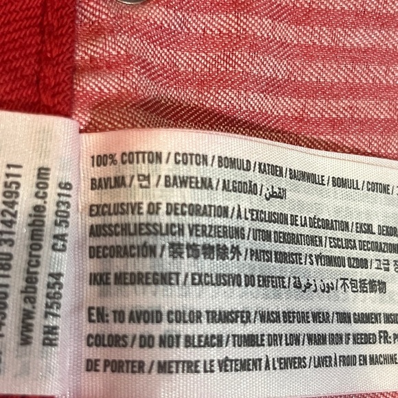 Abercrombie red denim skirt - Picture 7 of 7